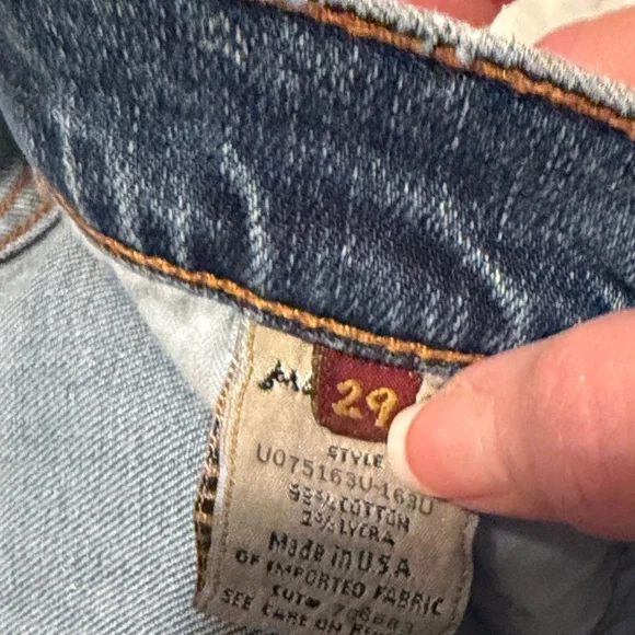 7 For All Mankind Medium Blue Flare Jeans - Picture 3 of 4